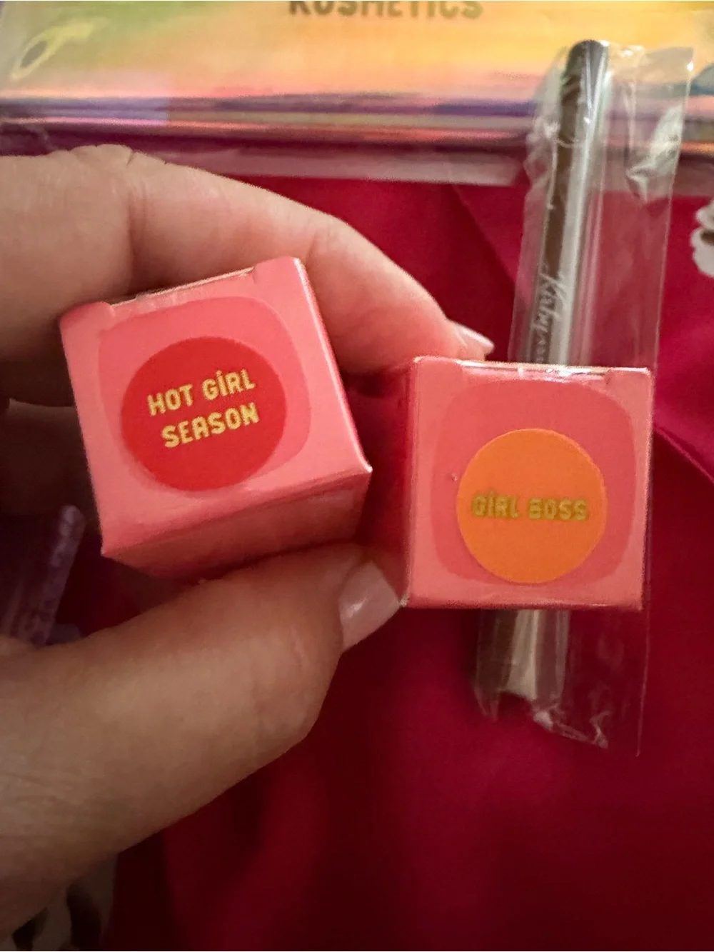 Pink Lip Duo with Holographic Pouch